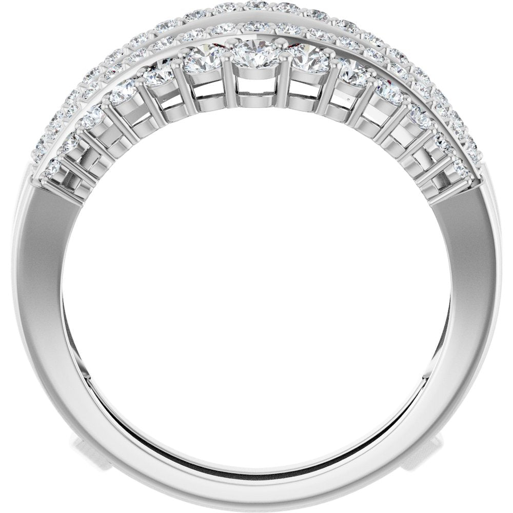 14K White Gold 1 CTW Lab-Grown Diamond Ring Guard