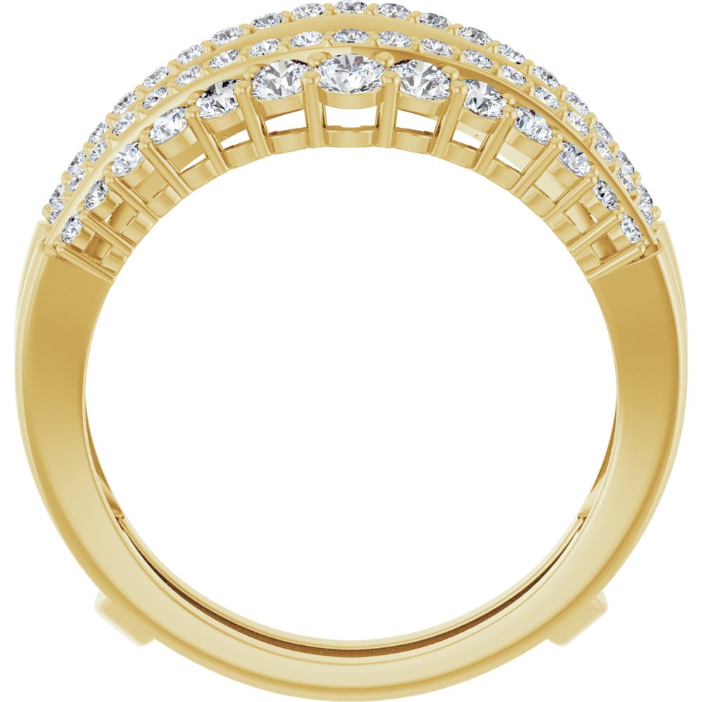 14K Yellow Gold 1 CTW Natural Diamond Ring Guard