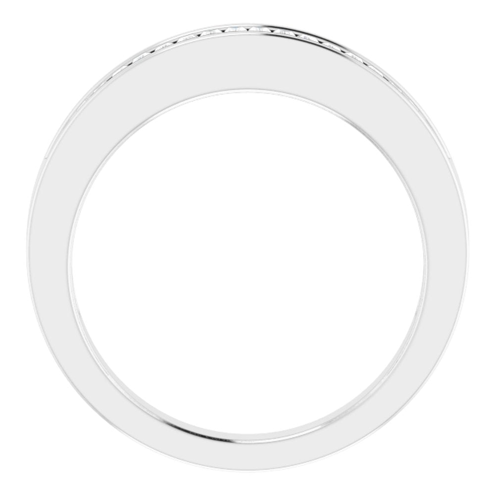 14K White Gold 1/2 CTW Natural Diamond Anniversary Band