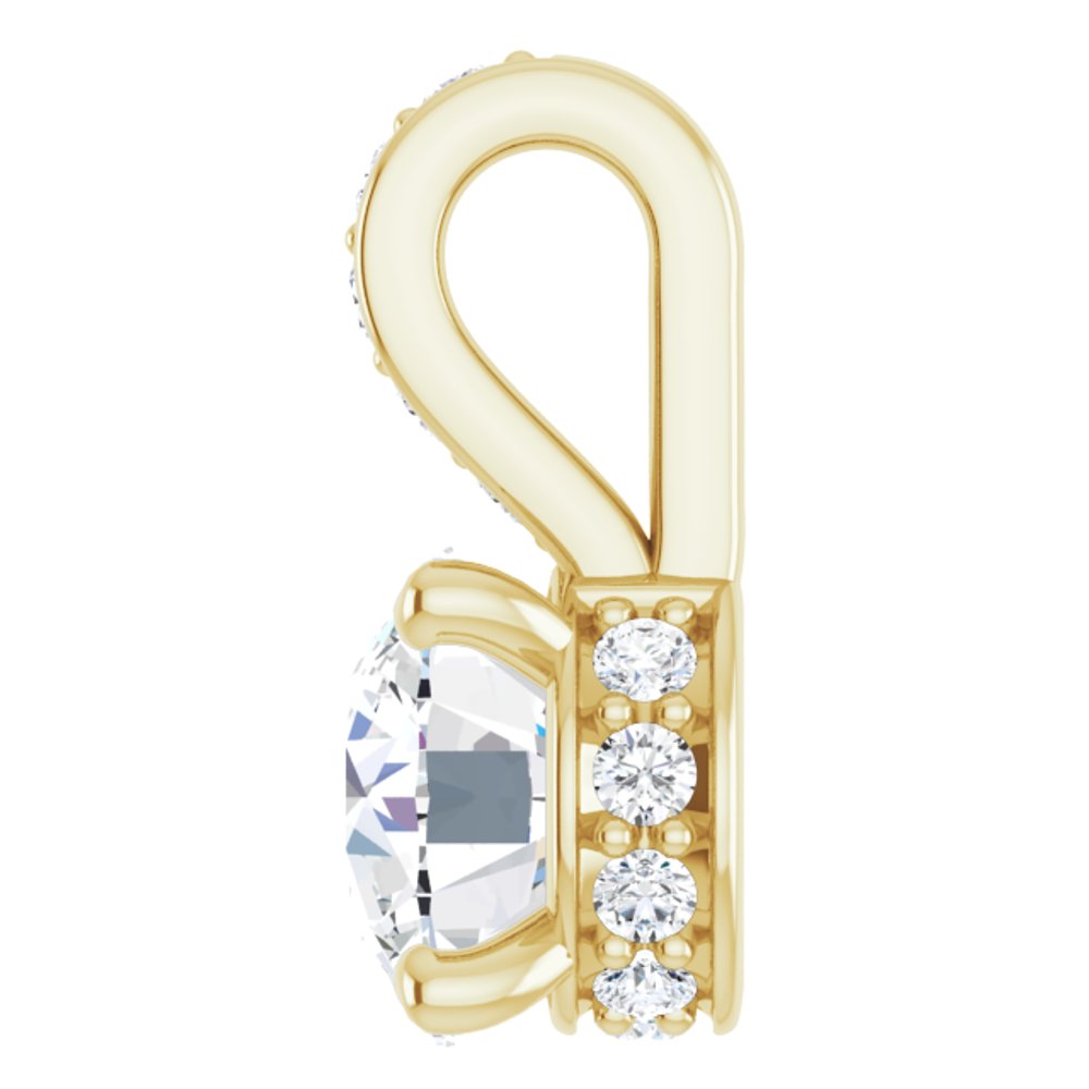 14K Yellow Gold 1/2 CTW Lab-Grown Diamond Pendant