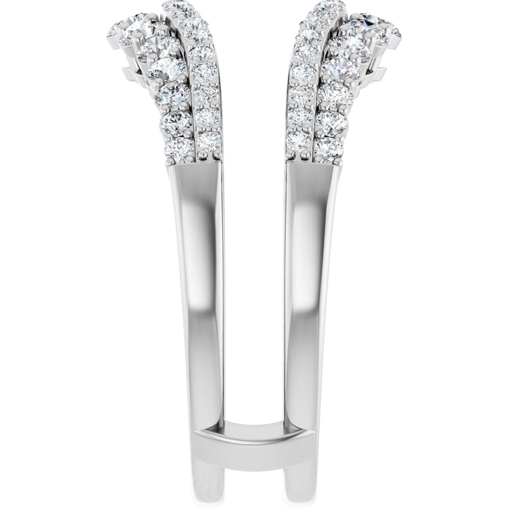 14K White Gold 1 CTW Lab-Grown Diamond Ring Guard
