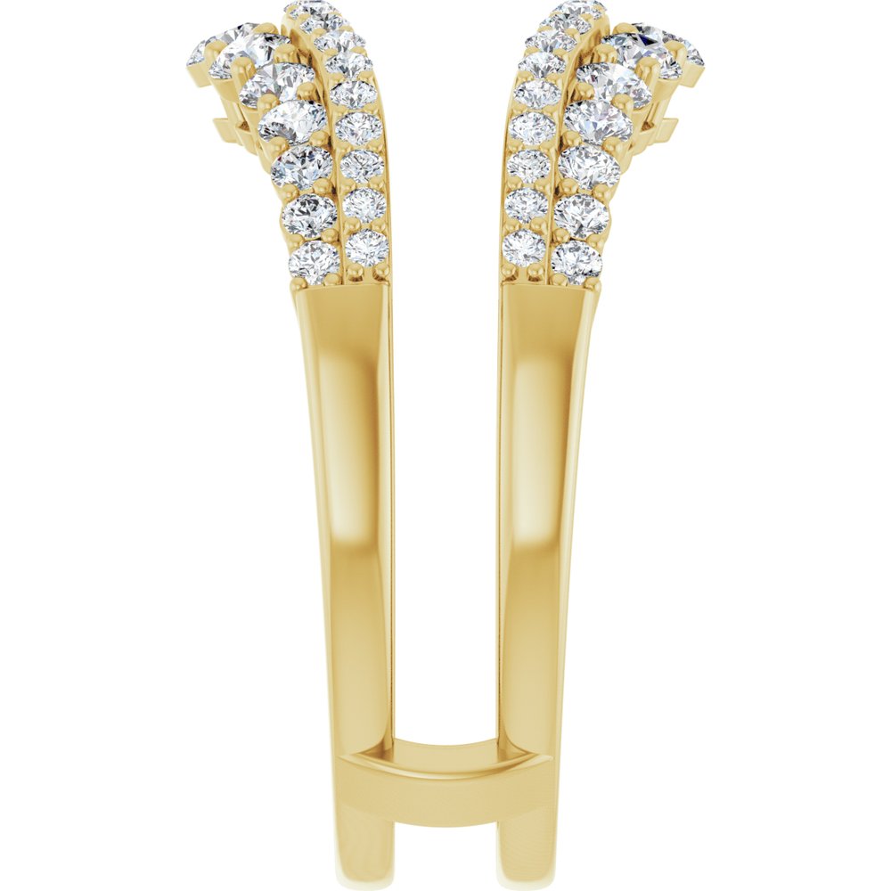 14K Yellow Gold 1 CTW Natural Diamond Ring Guard