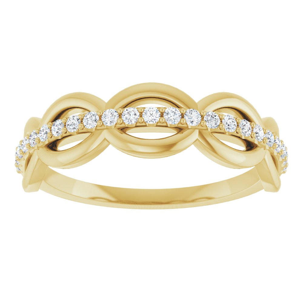 14K Yellow 1/5 CTW Natural Diamond Anniversary Band