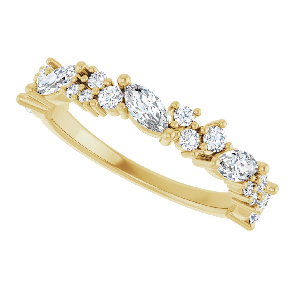 14K Yellow 1 CTW Lab-Grown Diamond Anniversary Band