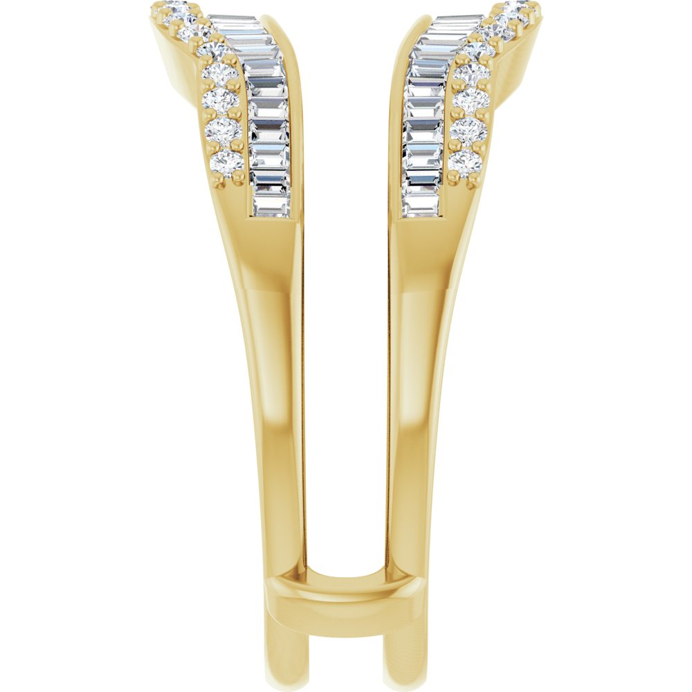 14K Yellow 3/4 CTW Natural Diamond Ring Guard