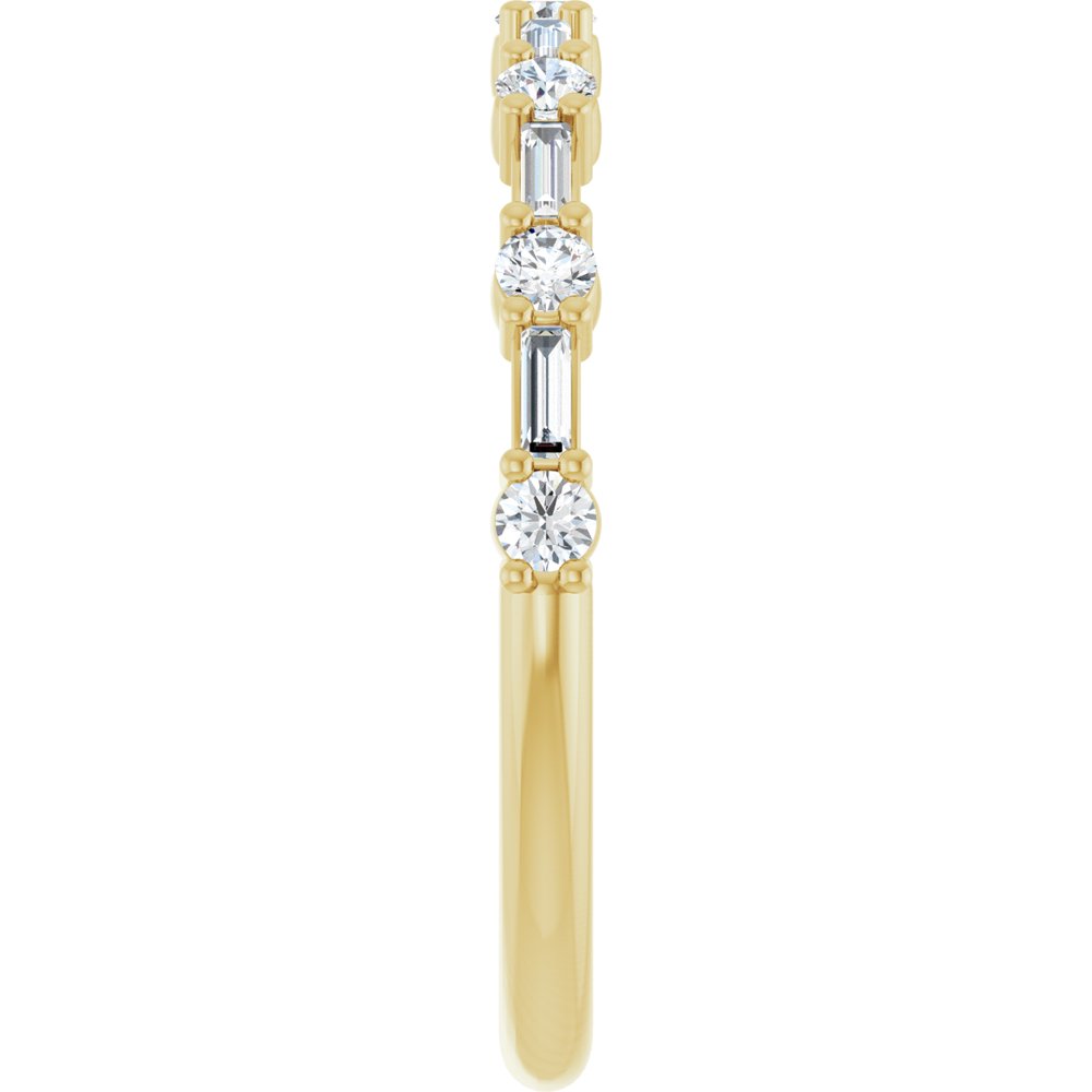 14K Yellow 1/3 CTW Lab-Grown Diamond Anniversary Band