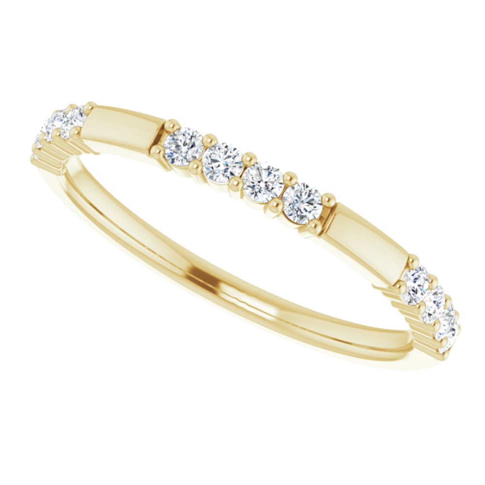 14K Yellow 1/4 CTW Natural Diamond Anniversary Band