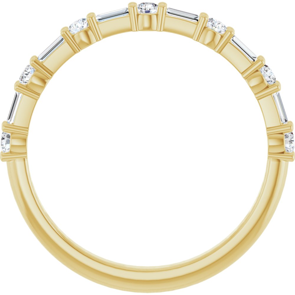 14K Yellow 1/3 CTW Lab-Grown Diamond Anniversary Band