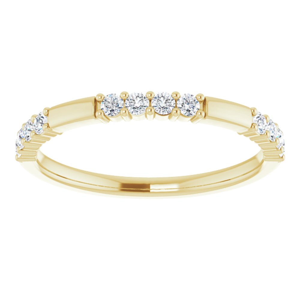 14K Yellow 1/4 CTW Natural Diamond Anniversary Band