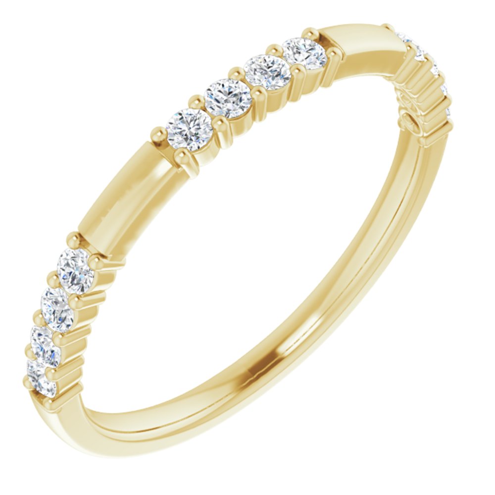 14K Yellow 1/4 CTW Natural Diamond Anniversary Band