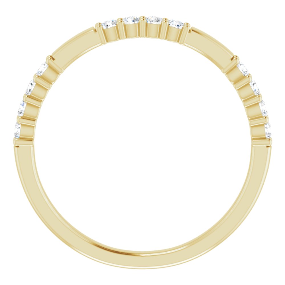 14K Yellow 1/4 CTW Natural Diamond Anniversary Band