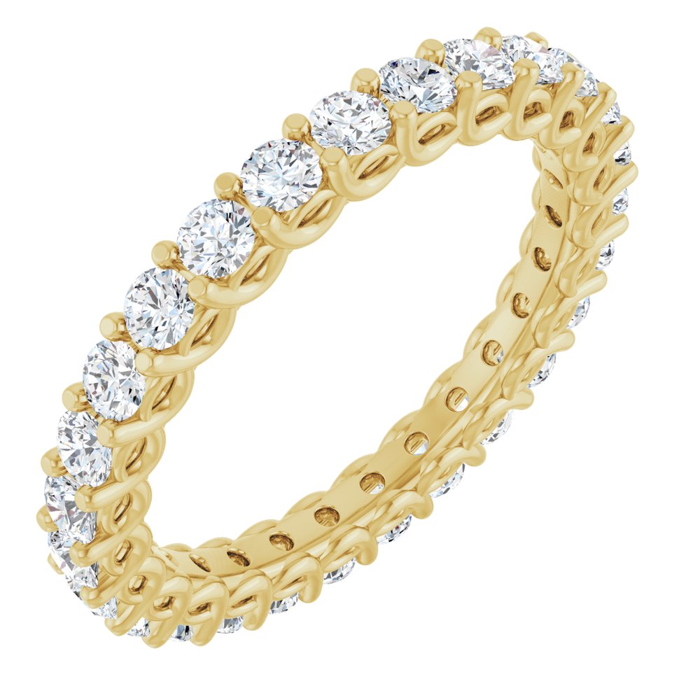 14K Yellow 9/10 CTW Natural Diamond Eternity Band Size 7