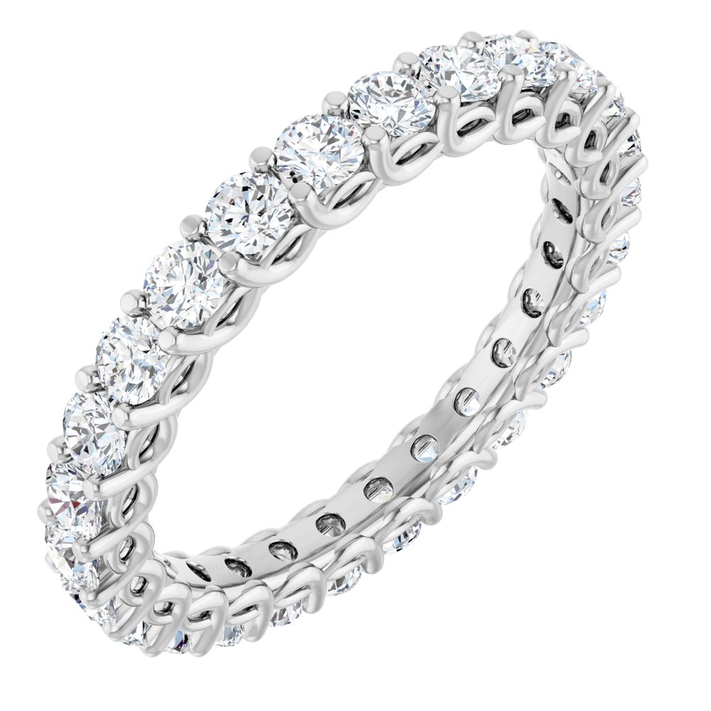 14K White 1 1/2 CTW Natural Diamond Eternity Band Size 7