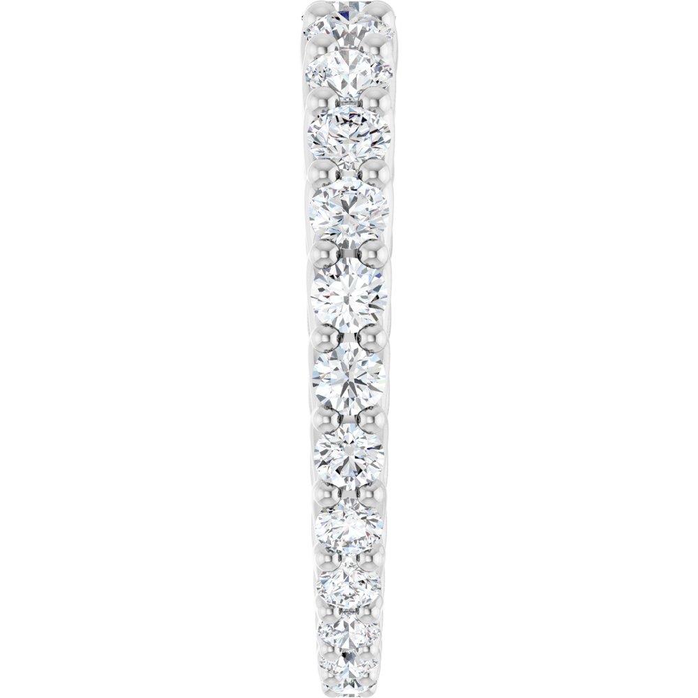14K White Gold 1 1/3 CTW Natural Diamond Graduated Eternity Band Size 7