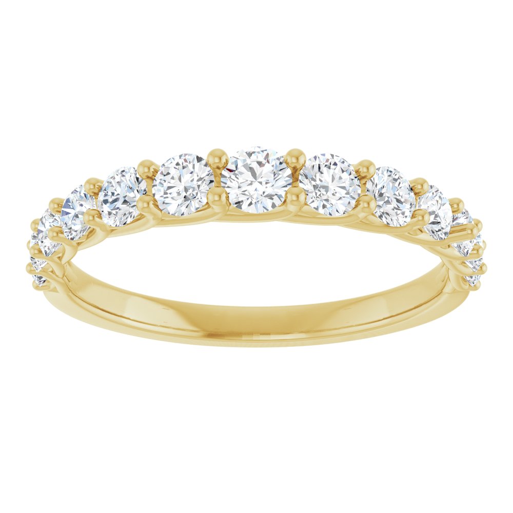 14K Yellow 3/4 CTW Natural Diamond Anniversary Band