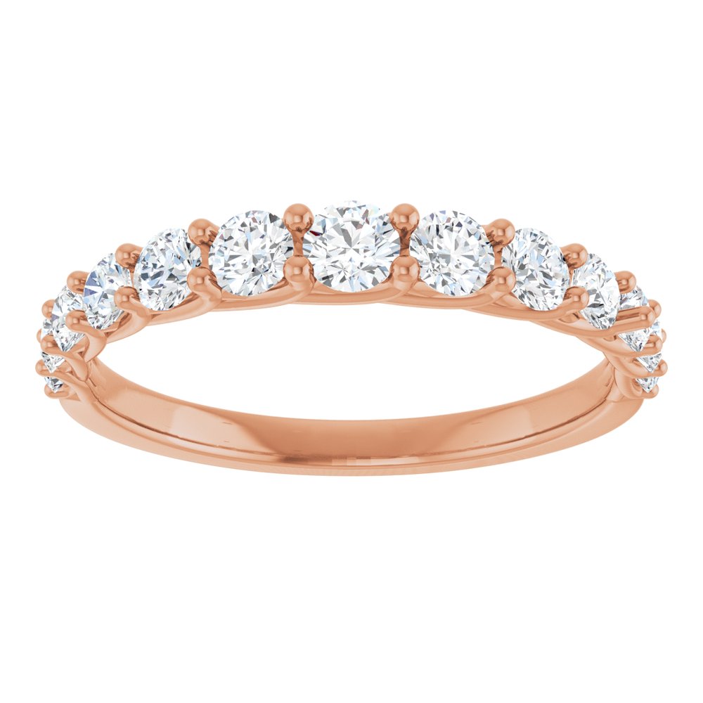 14K Rose 3/4 CTW Lab-Grown Diamond Anniversary Band