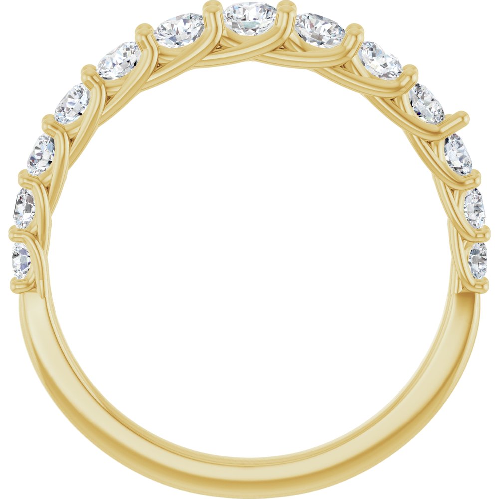 14K Yellow 3/4 CTW Natural Diamond Anniversary Band
