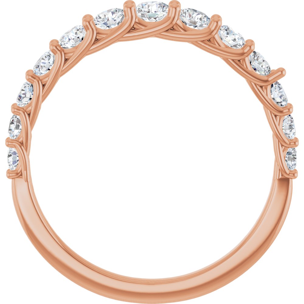 14K Rose 3/4 CTW Lab-Grown Diamond Anniversary Band