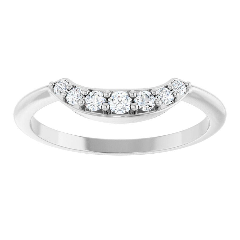 Platinum 1/6 CTW Natural Diamond Contour Band