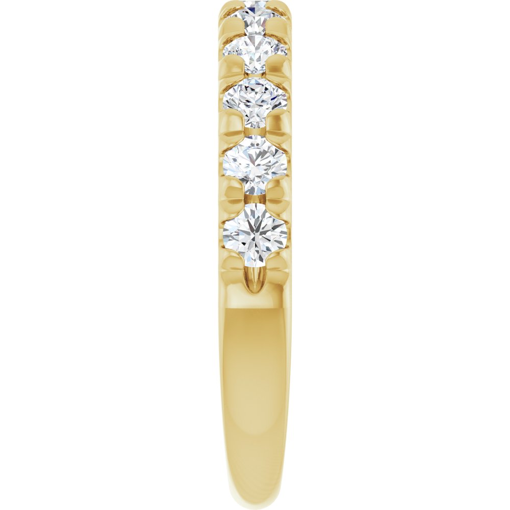 14K Yellow Gold 7/8 CTW Lab-Grown Diamond French-Set Anniversary Band