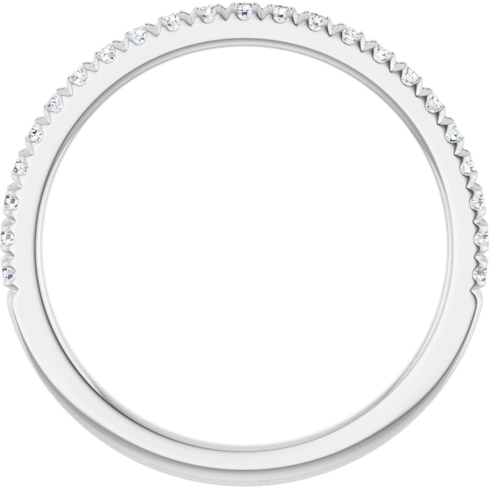 14K White Gold 1/5 CTW Natural Diamond French-Set Anniversary Band