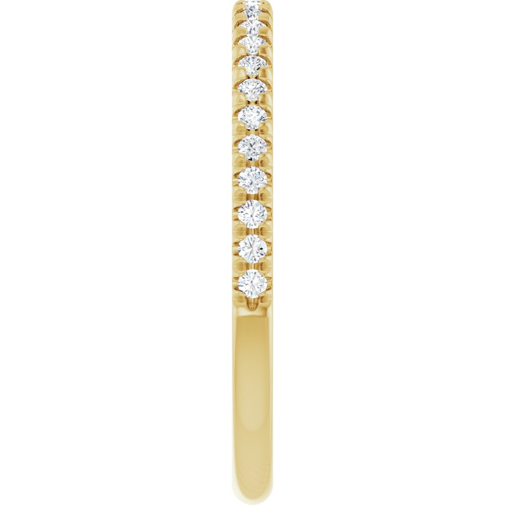 14K Yellow Gold 1/5 CTW Lab-Grown Diamond French-Set Anniversary Band