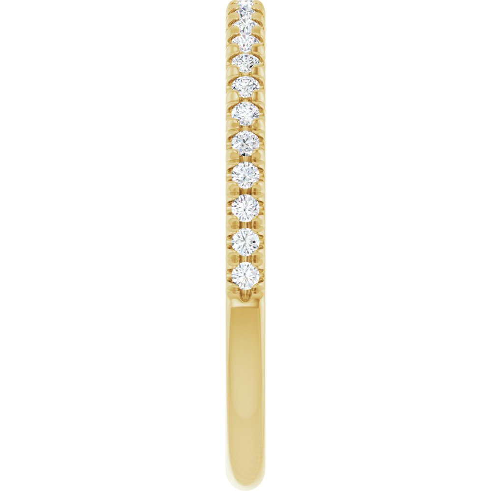 14K Yellow Gold 1/5 CTW Lab-Grown Diamond French-Set Anniversary Band