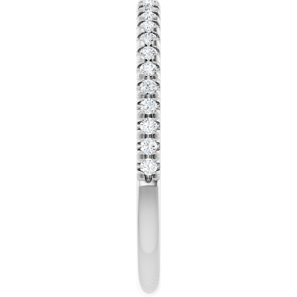 14K White Gold 1/5 CTW Natural Diamond French-Set Anniversary Band