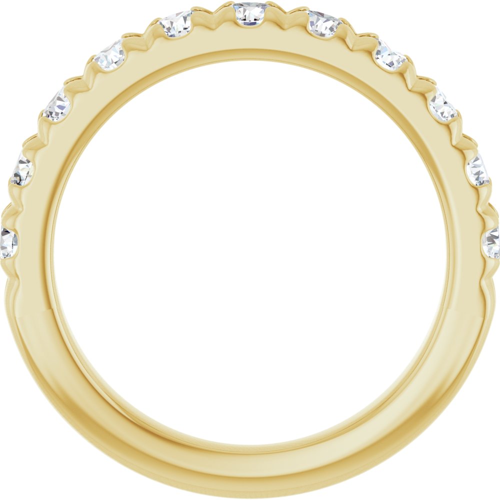 10K Yellow Gold 1 1/6 CTW Lab-Grown Diamond French-Set Anniversary Band