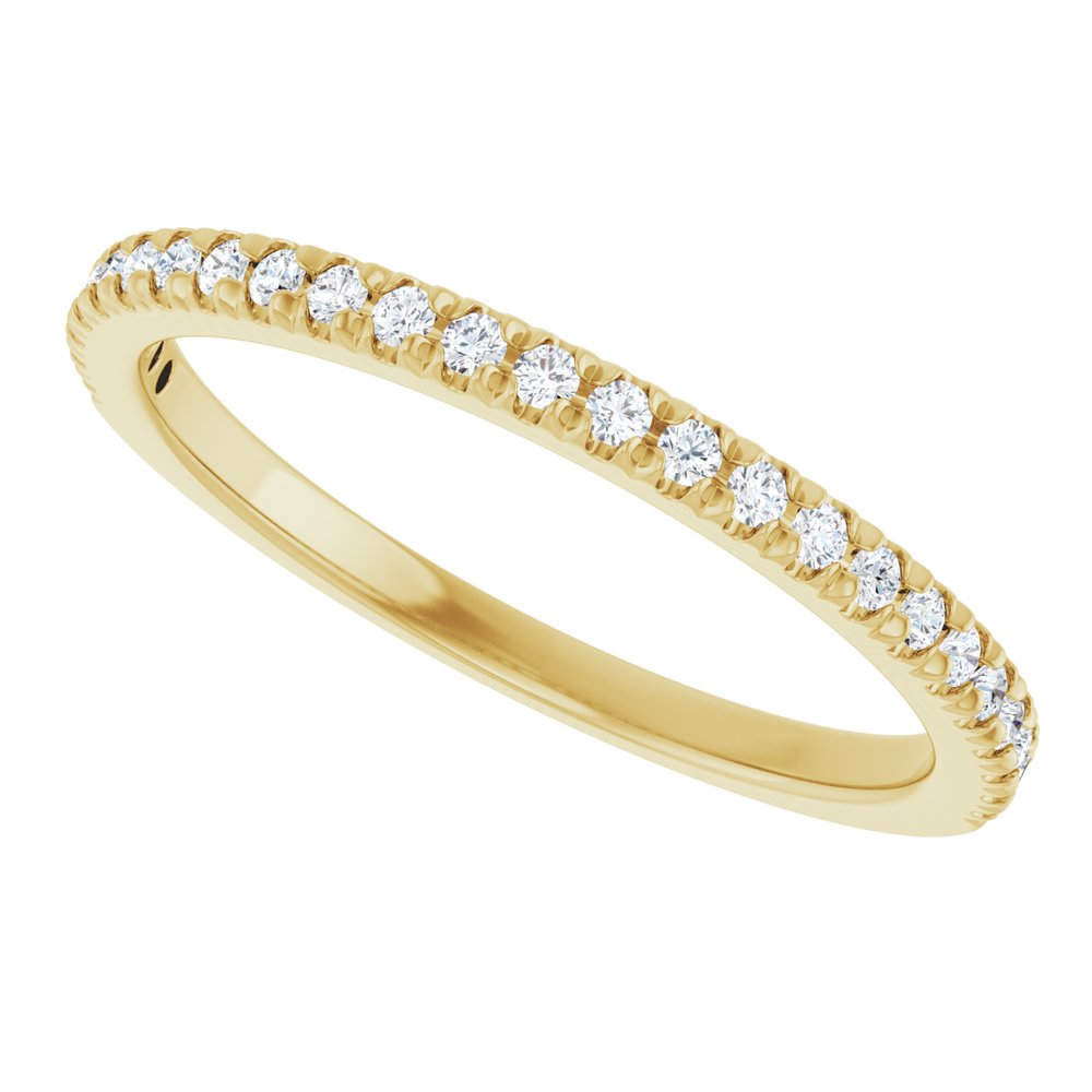 14K Yellow Gold 1/5 CTW Lab-Grown Diamond French-Set Anniversary Band
