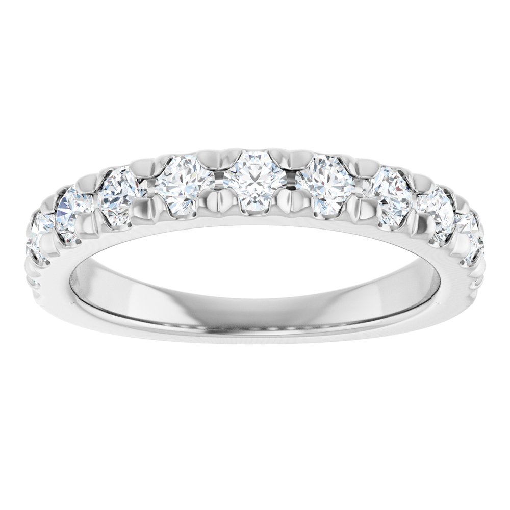 14K White Gold 7/8 CTW Lab-Grown Diamond French-Set Anniversary Band