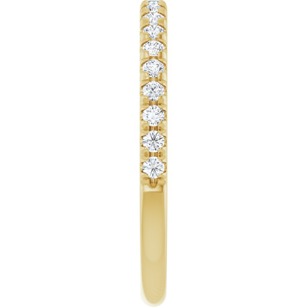 14K Yellow Gold 1/4 CTW Lab-Grown Diamond French-Set Anniversary Band