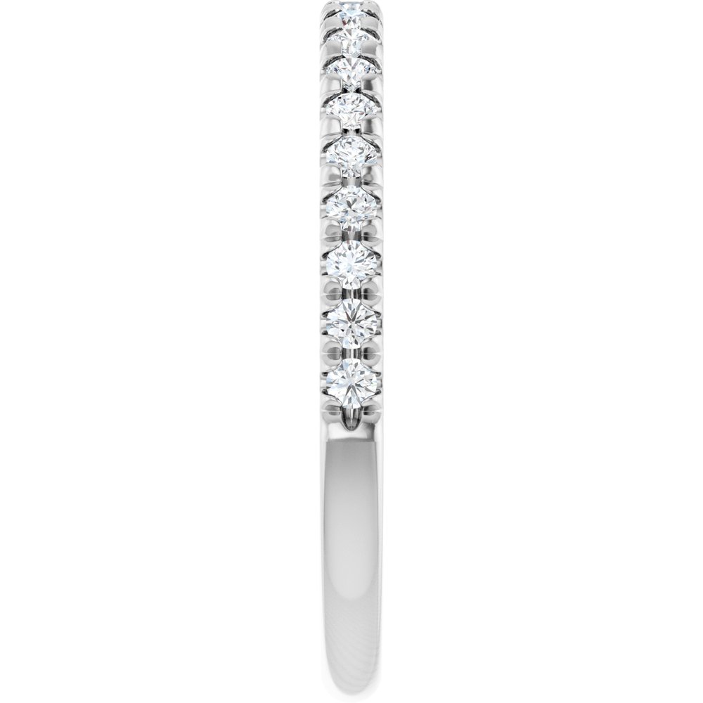 14K White Gold 1/4 CTW Lab-Grown Diamond French-Set Anniversary Band
