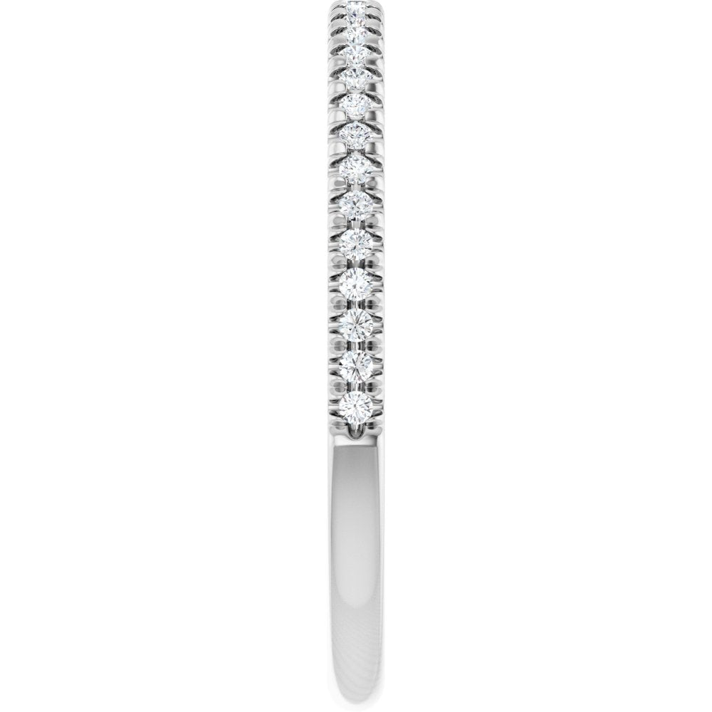 14K White Gold 1/8 CTW Natural Diamond French-Set Anniversary Band