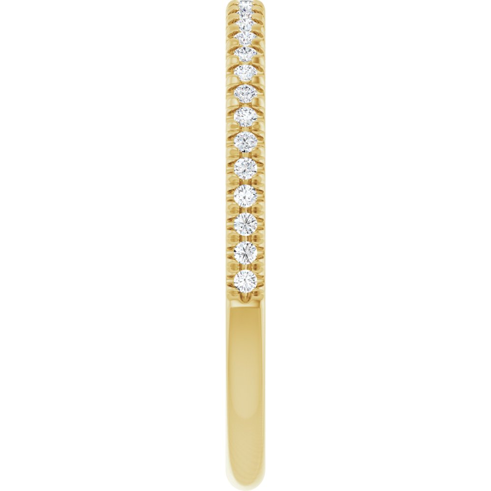 14K Yellow Gold 1/8 CTW Natural Diamond French-Set Anniversary Band