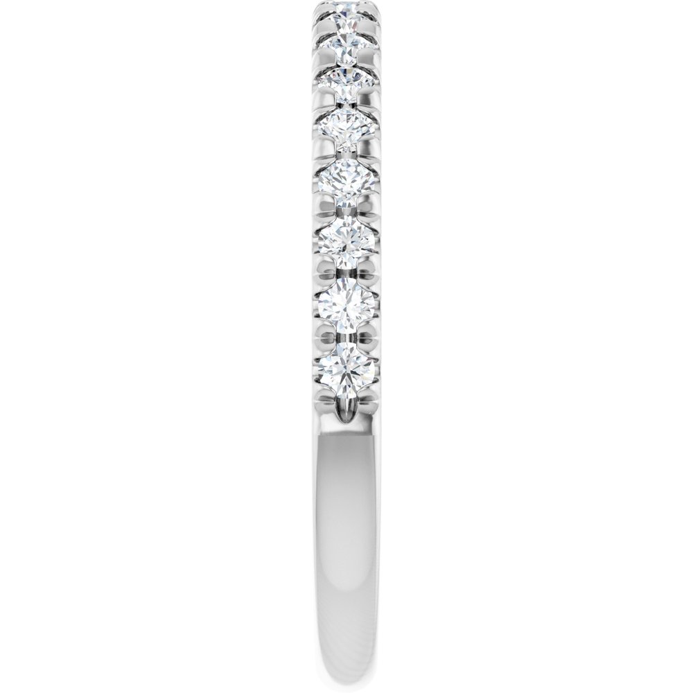14K White Gold 1/3 CTW Natural Diamond French-Set Anniversary Band