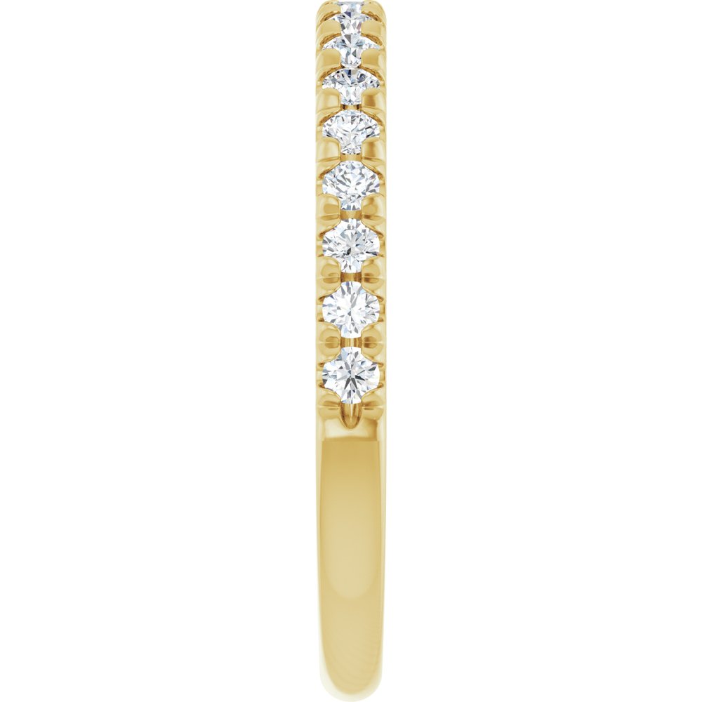 14K Yellow Gold 1/3 CTW Natural Diamond French-Set Anniversary Band