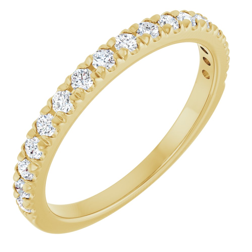 14K Yellow Gold 1/3 CTW Lab-Grown Diamond French-Set Anniversary Band