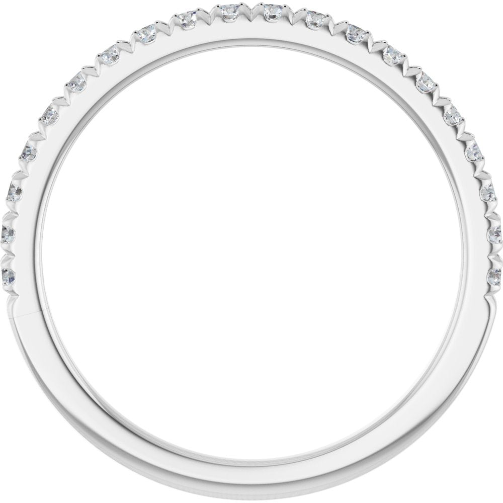 14K White Gold 1/4 CTW Lab-Grown Diamond French-Set Anniversary Band
