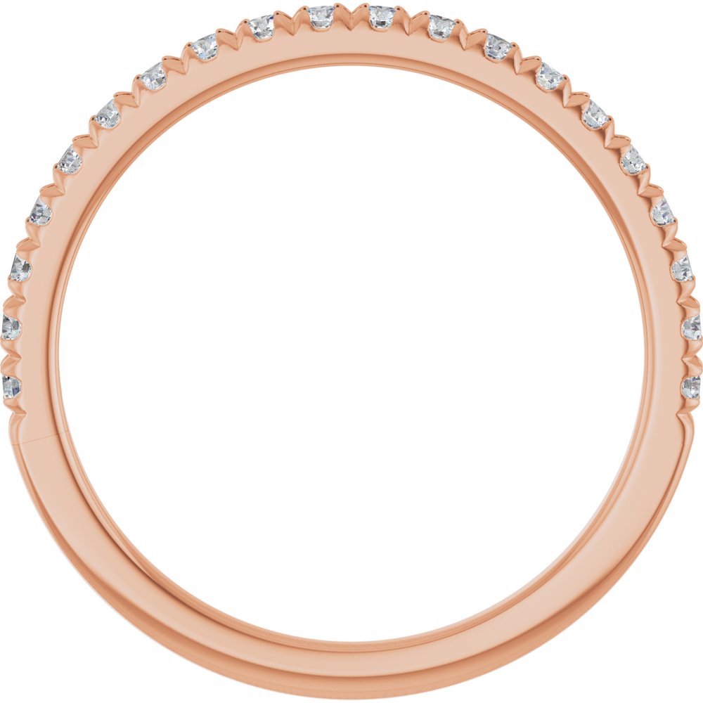 14K Rose Gold 1/4 CTW Lab-Grown Diamond French-Set Anniversary Band