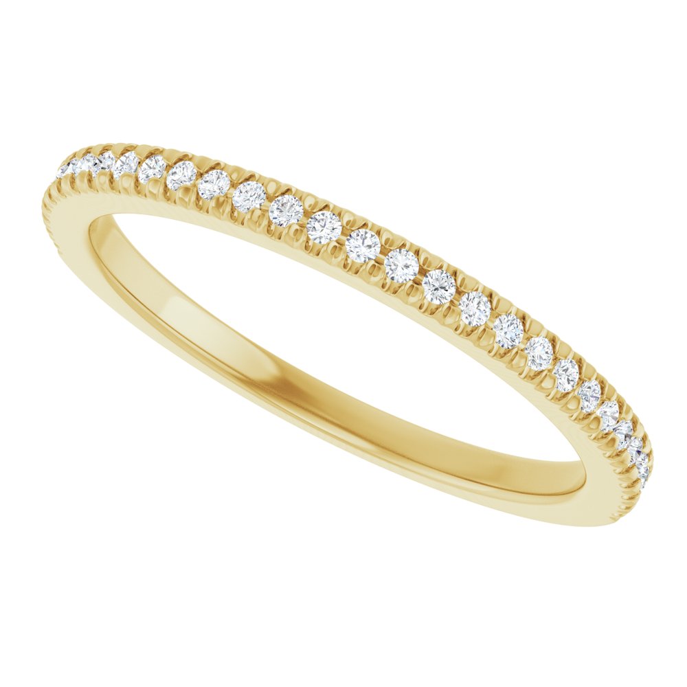 14K Yellow Gold 1/8 CTW Natural Diamond French-Set Anniversary Band