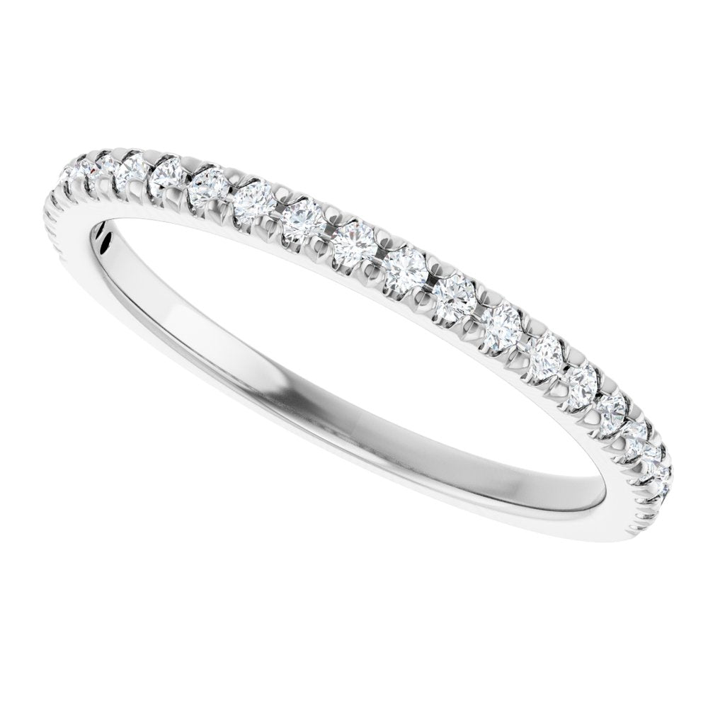 14K White Gold 1/5 CTW Lab-Grown Diamond French-Set Anniversary Band