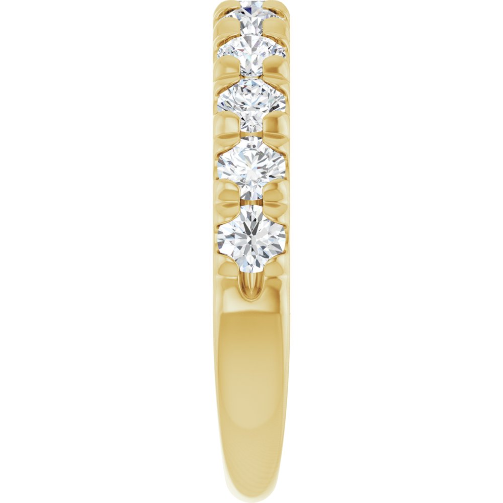 10K Yellow Gold 1 1/6 CTW Lab-Grown Diamond French-Set Anniversary Band