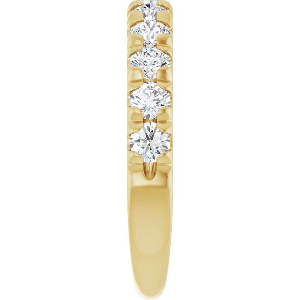 14K Yellow Gold 1 CTW Natural Diamond French-Set Anniversary Band