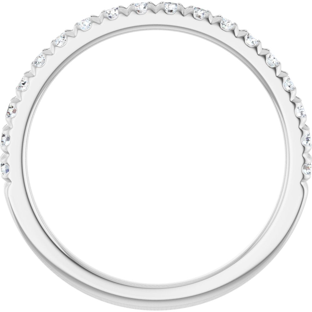 14K White Gold 1/3 CTW Lab-Grown Diamond French-Set Anniversary Band