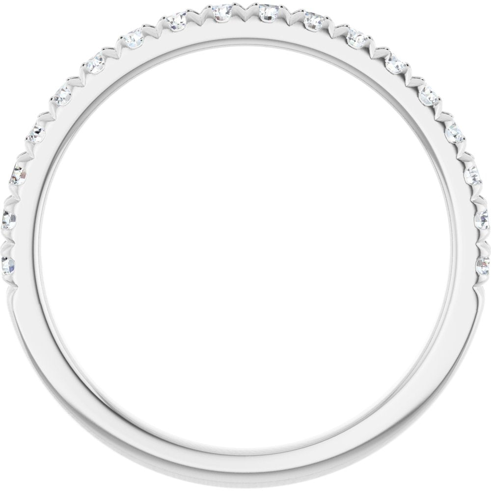 14K White Gold 1/3 CTW Lab-Grown Diamond French-Set Anniversary Band