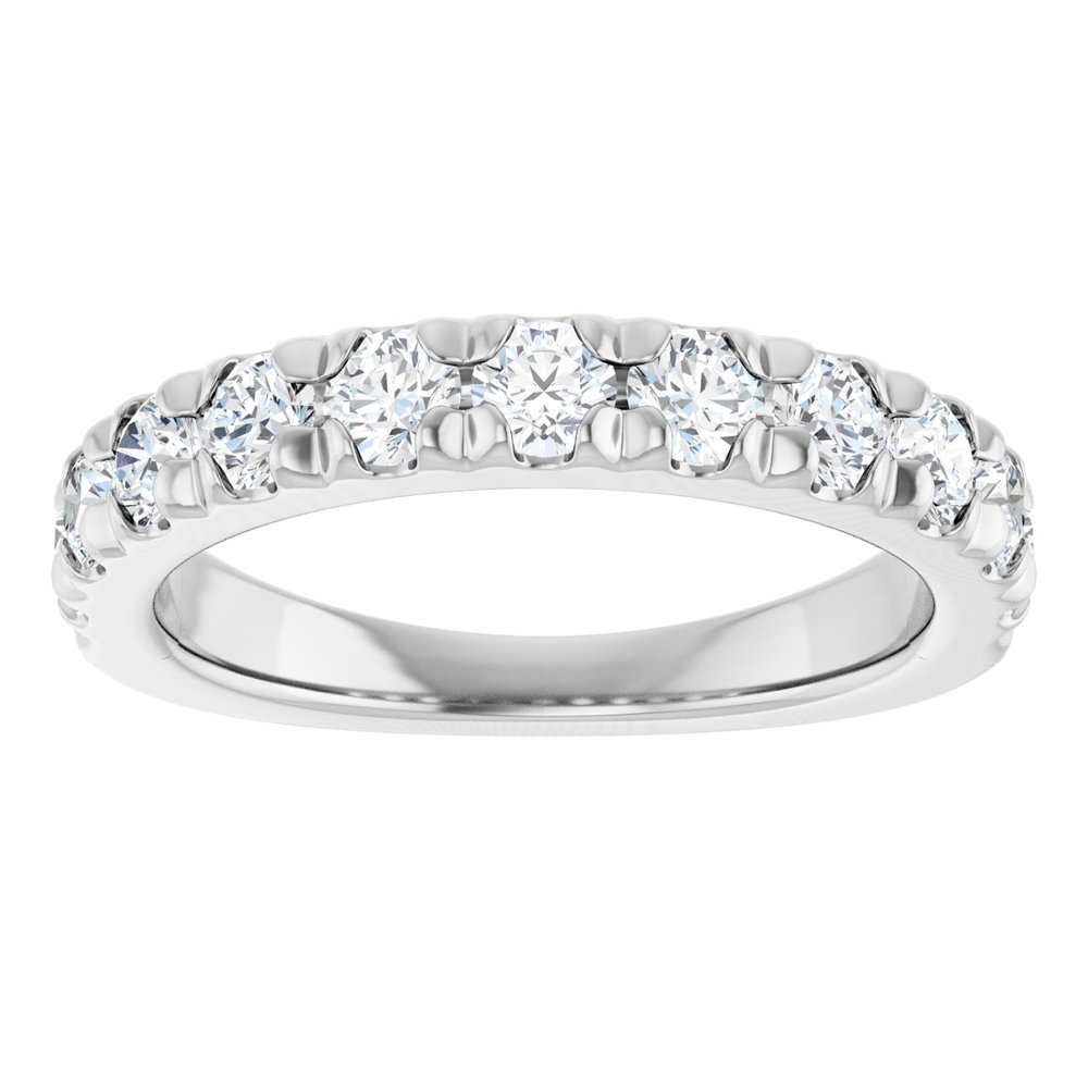 14K White Gold 1 1/6 CTW Lab-Grown Diamond French-Set Anniversary Band
