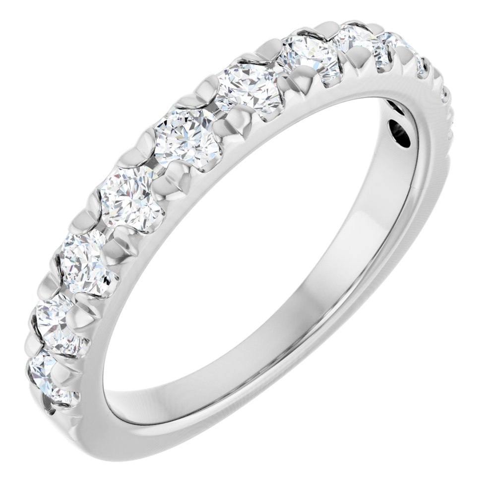 14K Yellow Gold 7/8 CTW Lab-Grown Diamond French-Set Anniversary Band