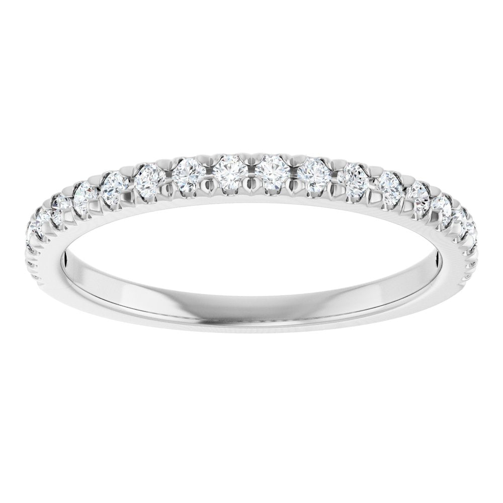 14K White Gold 1/4 CTW Lab-Grown Diamond French-Set Anniversary Band