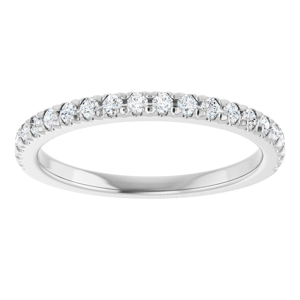14K White Gold 1/4 CTW Natural Diamond French-Set Anniversary Band